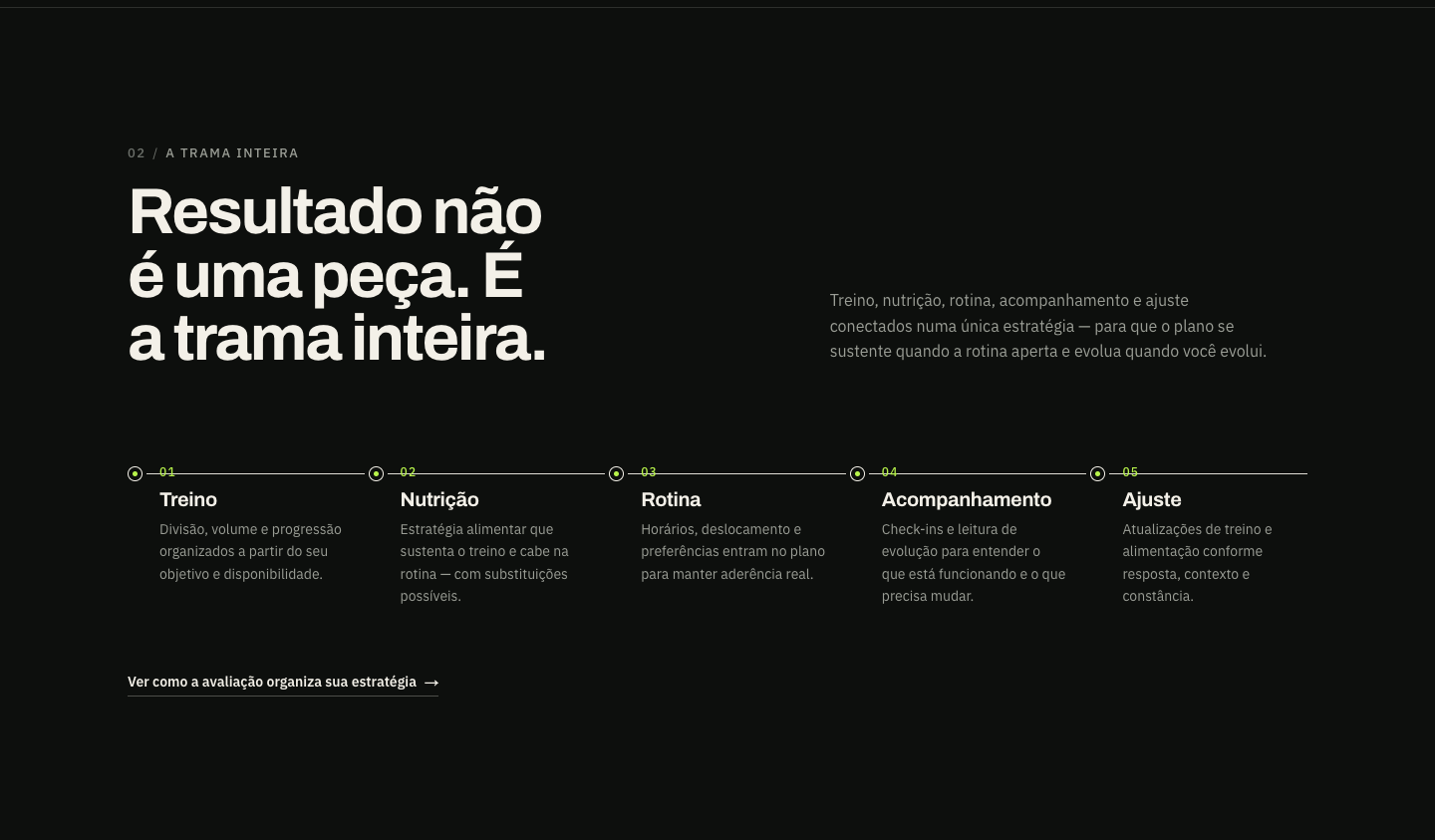 TRAMA — bloco editorial de conteúdo com imagem e texto